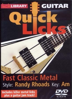 Dvd Lick Library Quick Licks Fast Classic Metal Randy Rhoads