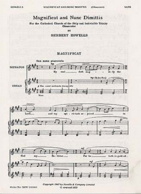 Format Howells Magnificat And Nunc Dimittis SATB