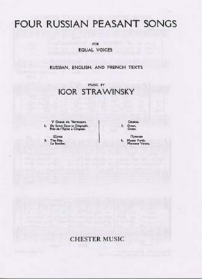 Format Stravinsky 4 Russian Peasant Songs Equal Voices