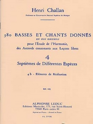 380 Basses Et Chants Donnes Vol.04 : Septiemes Diff. Especes 4B Realisation