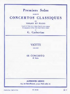 Premiers Solos Concertos Classiques:N013 Violon Et Piano