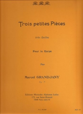 3 Petites Pieces Tres Faciles Op. 7 Harpe