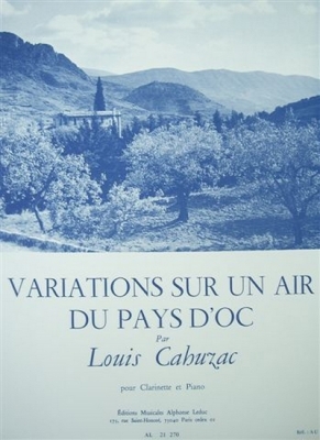 Variations Sur Un Air Du Pays D'Oc Clarinette Et Piano