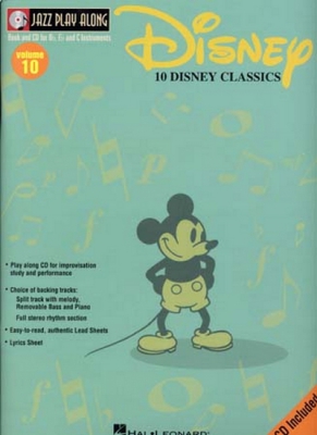 Jazz Play Along Vol.10 Disney 10 Classics Bb Eb C Inst.