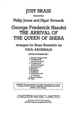 Just Brass No46 Handel Arrival Of The Queen Of Sheba Score And Parts