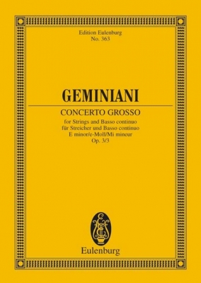 Concerto Grosso E Minor Op. 3/3