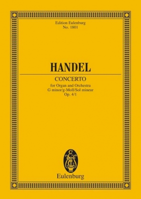 Organ Concerto #1 G Minor Op. 4/1 Hwv 289