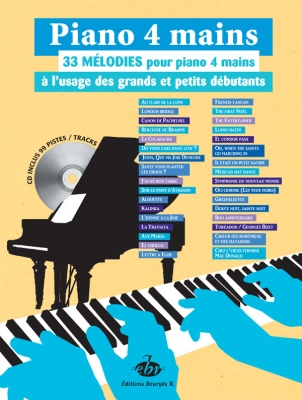 Piano 4 Mains 33 Melodies Pour Grands Et Petits Debutants