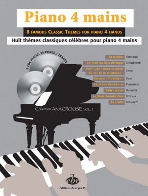 Piano 4 Mains 8 Themes Classiques Celebres 2 Cd