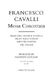 MeSSA Concertata (CAVALLI PIER FRANCESCO)