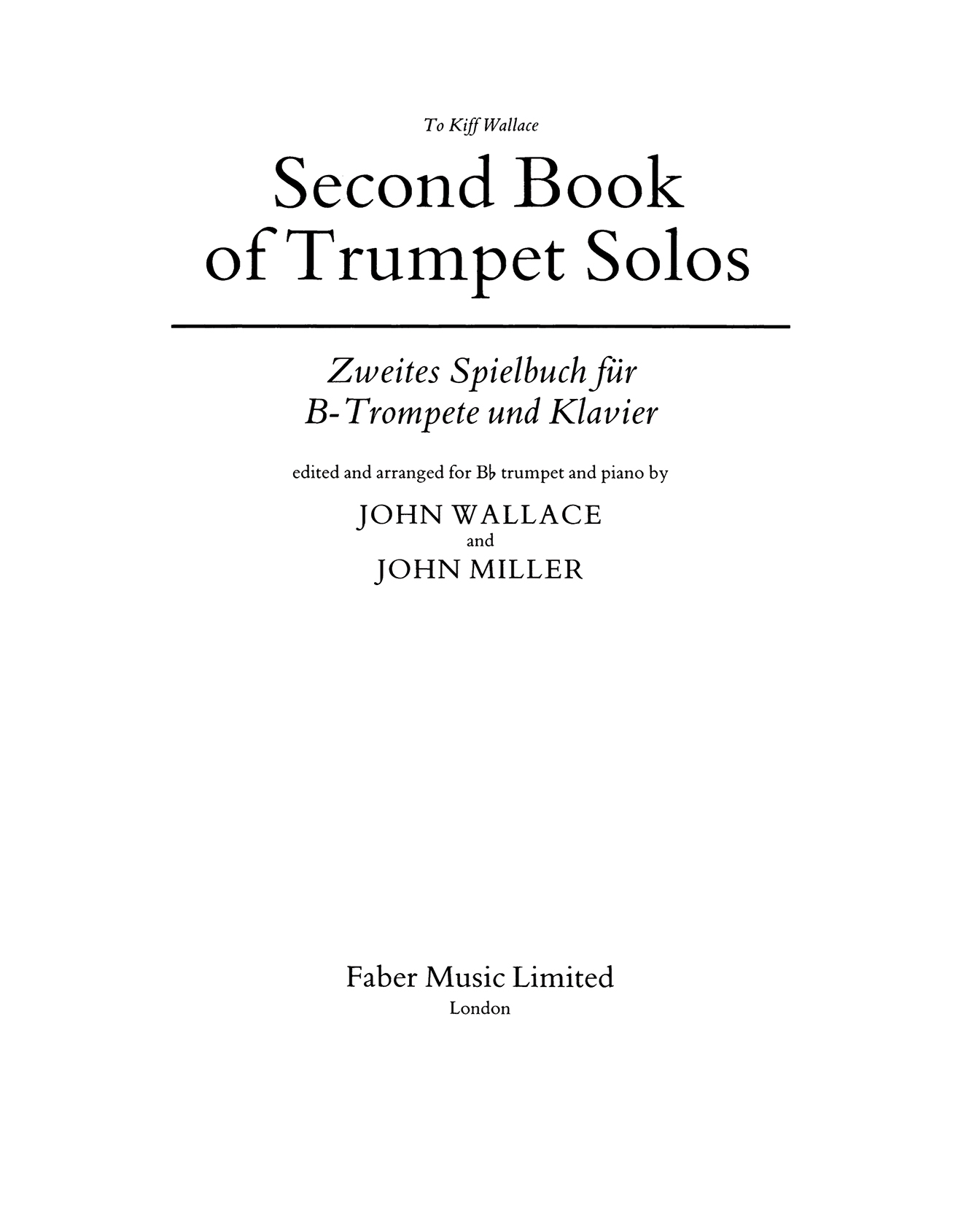 Second Book Of Trumpet Solos