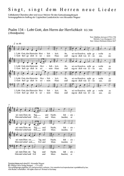 Psalm 134: Lobt Gott, Den Herrn (JAMBE DE FER PHILIBERT / JEUNE CLAUDE LE)
