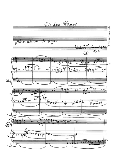Wünschmann: 6 Kleine Stücke Für Orgel - Op. : 35 (WUNSCHMANN THEODOR)