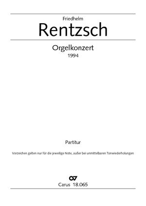 Orgelkonzert (RENTZSCH FRIEDHELM)