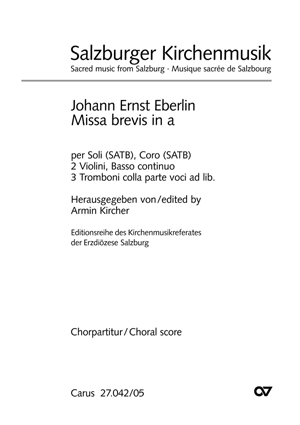 Missa Brevis In A (EBERLIN JOHANN ERNST)
