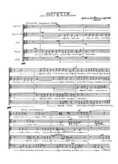 Hiob-Motette - BWV 77 (BORNEFELD HELMUT)