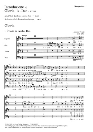 Introduzione E Gloria - Rv 588 (VIVALDI ANTONIO)
