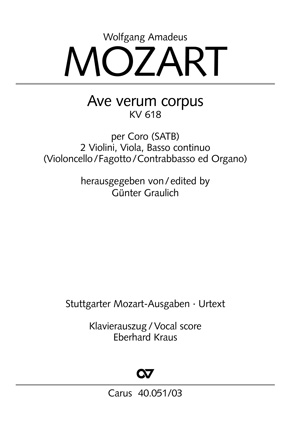 Ave Verum Corpus (MOZART WOLFGANG AMADEUS)