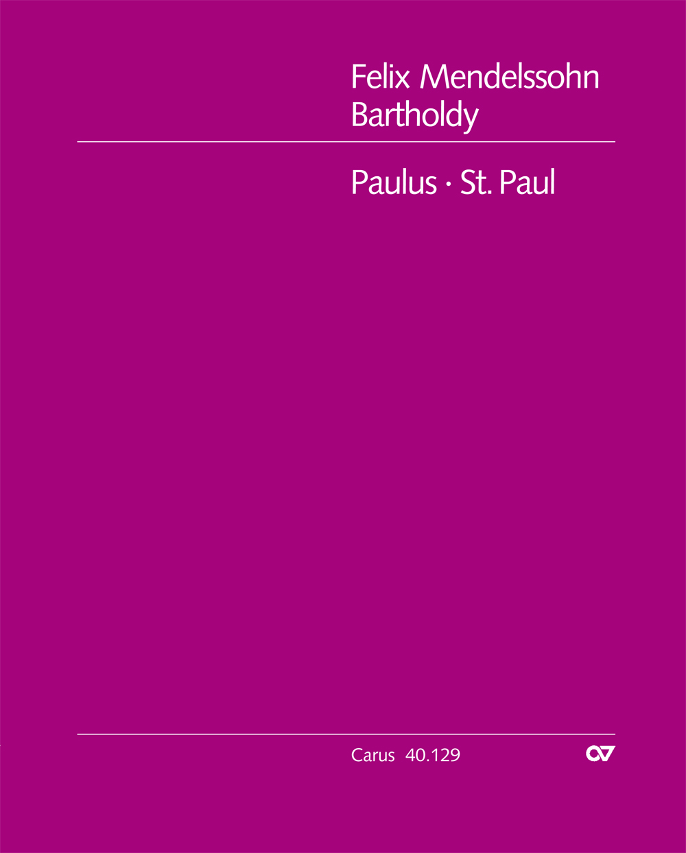 Paulus (MENDELSSOHN-BARTHOLDY FELIX)