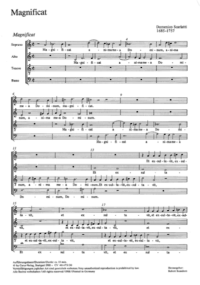 Magnificat (SCARLATTI DOMENICO)