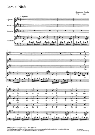 Coro Di Ninfe (ROSSINI GIOACHINO)