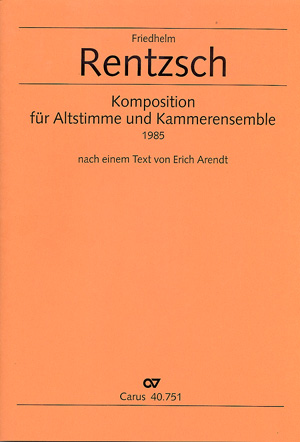 Komposition Für Altstimme Und Kammerensemble (RENTZSCH FRIEDHELM)