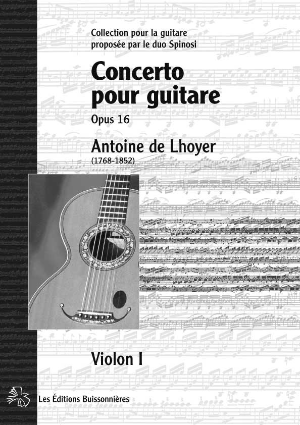 Concerto op 16, parties s�par�es  (LHOYER ANTOINE DE) (LHOYER ANTOINE DE)