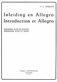 Inleiding En Allegro (D'HAEYER FRANS CORNEEL)