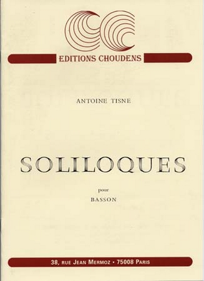 Soliloques (TISNE ANTOINE)