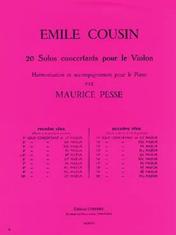 5ème Solo Concertant Ré Majeur (COUSIN EMILE)