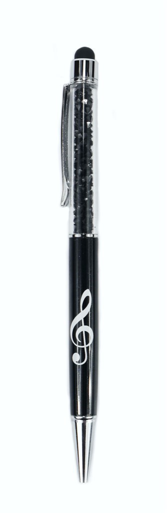 Stylus pen g-clef black/crystal