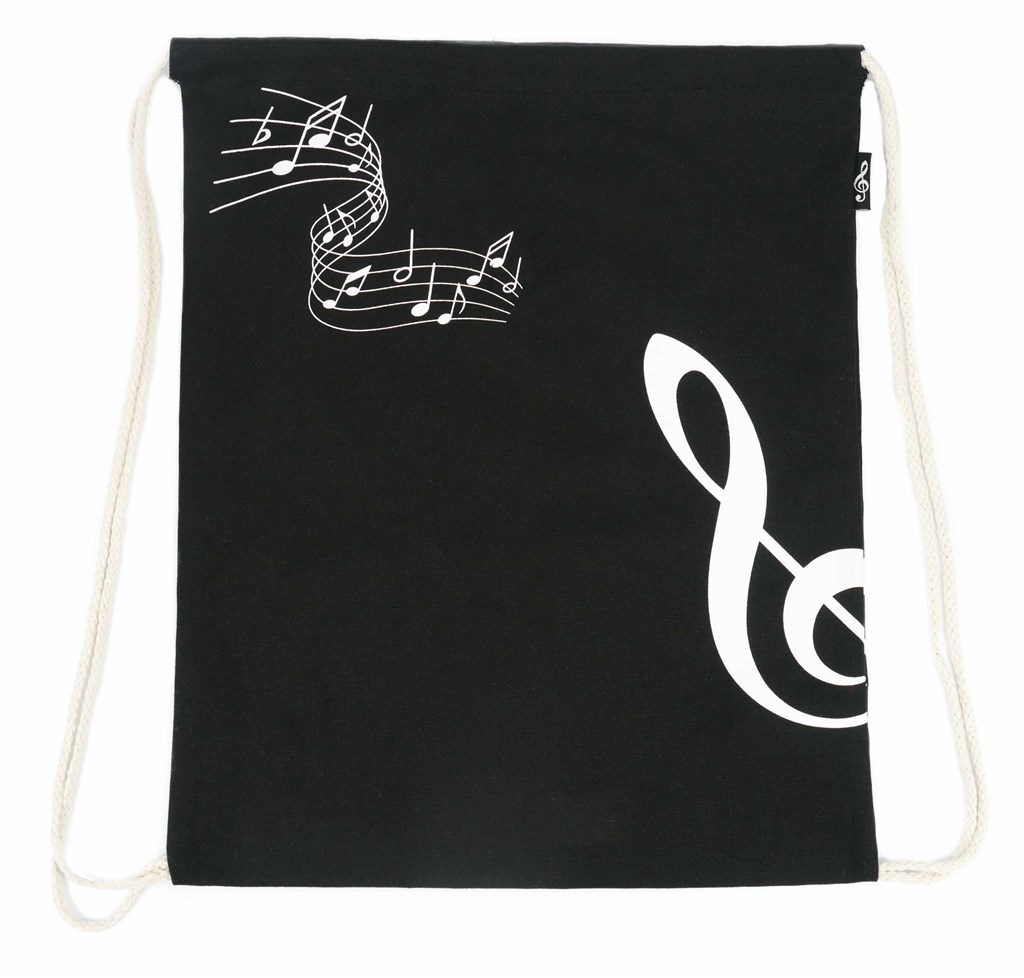 Drawstring bag g-clef black