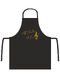 Apron ''All I need is music'' black/gold
