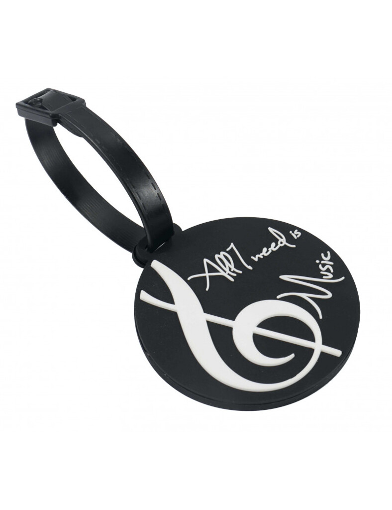 Luggage tag '' All I need is Music''