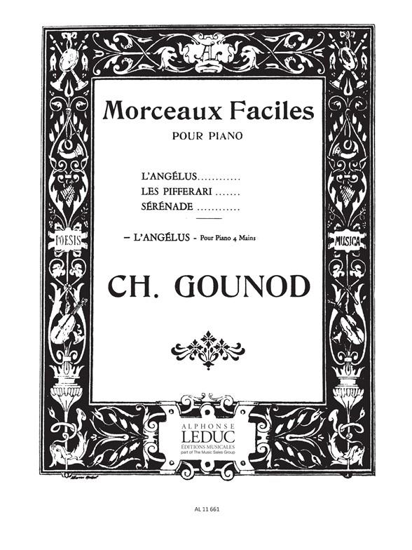 6 Morceaux Faciles N01 L'Angelus Piano 4 Mains