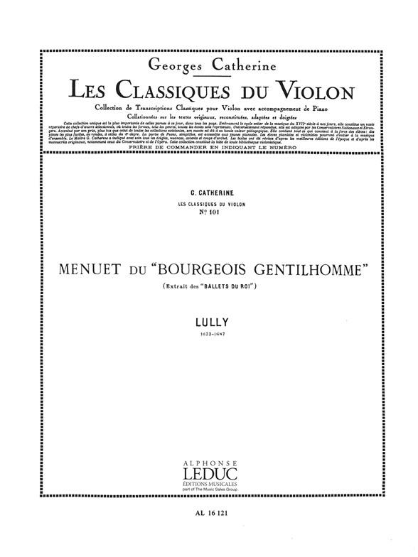 Classique Violon N0101 Ballets Du Roi:Menuet Du Bourgeois Gentilhomme
