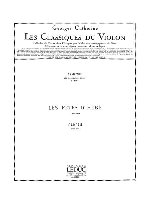Classique Violon N0130 Les Fetes D'Hebe:Tambourin