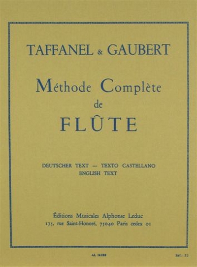 Méthode Complete Francais - Anglais - Allemand - Espagnol (TAFFANEL PAUL / GAUBERT)