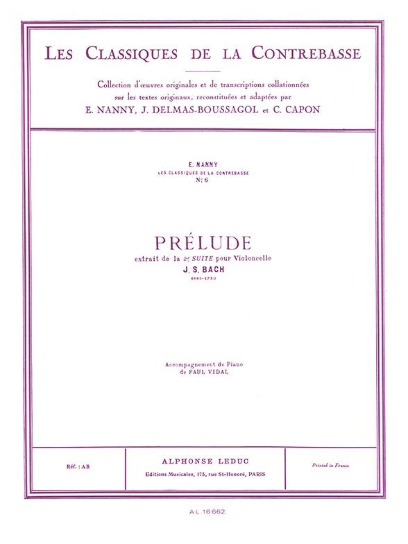 Classique Contrebasse N006 Suite N02 Pour Violoncelle:Prelude