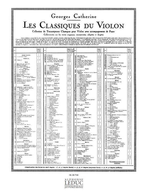 Classique Violon N0311 Tannhauser:Romance A L'Etoile (WAGNER / CATHERINE)
