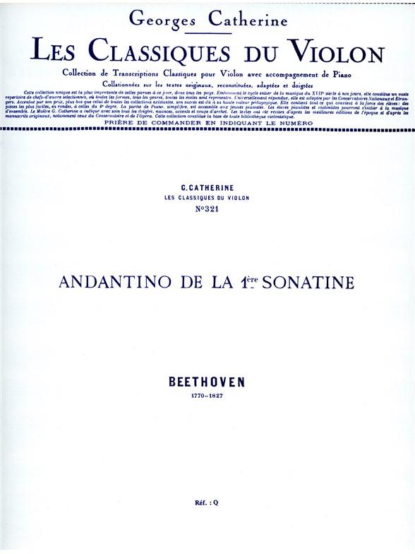 Classique Violon N0321 Sonatine N01:Andantino