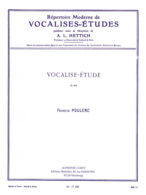 Vocalise Etude N089 (POULENC FRANCIS / HETTICH)