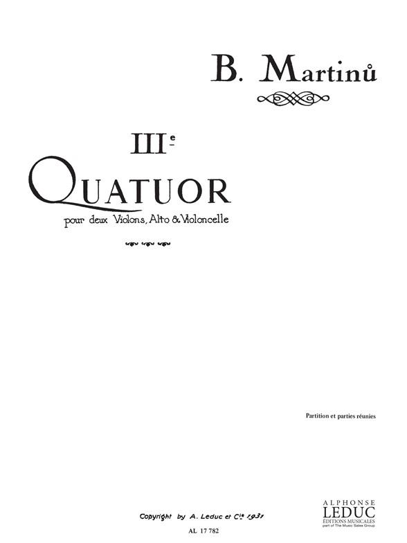 Quatuor A Cordes N03