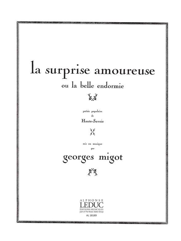 Surprise Amoureuse Ou La Belle Endormie Chant Et Piano