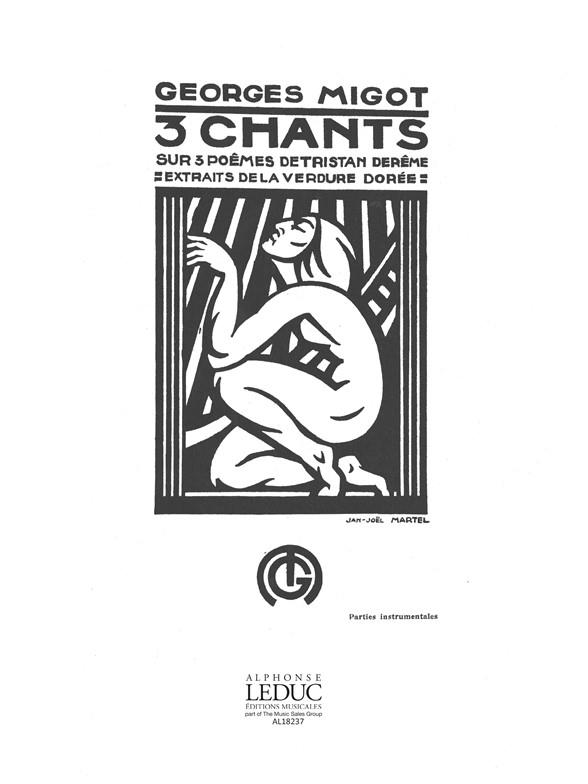 3 Chants (Suivis D'Un Air A Vocalises Sur Poemes De Spireparties In 4