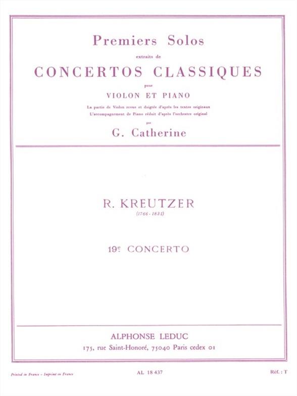 Premiers Solos Concertos Classiques:N019 Violon Et Piano