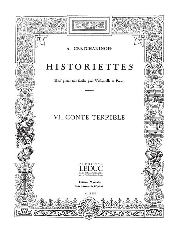 Historiettes Op. 118 N06:Conte Terrible Violoncelle Et Piano