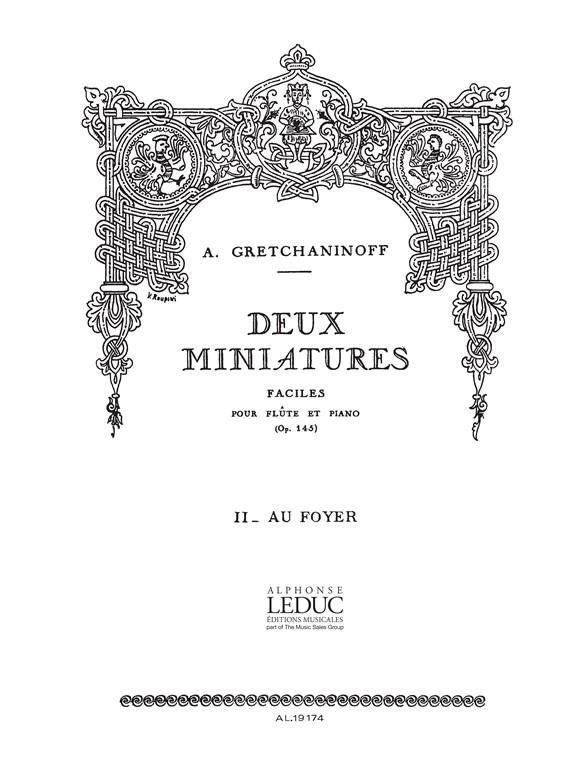 2 Miniatures Op. 145 N02:Au Foyer Flûte Et Piano