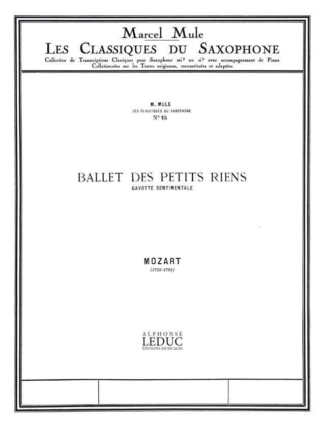 Classique Saxophone Mib N0015 Ballet Des Petits Riens:Gavotte Sentimentale