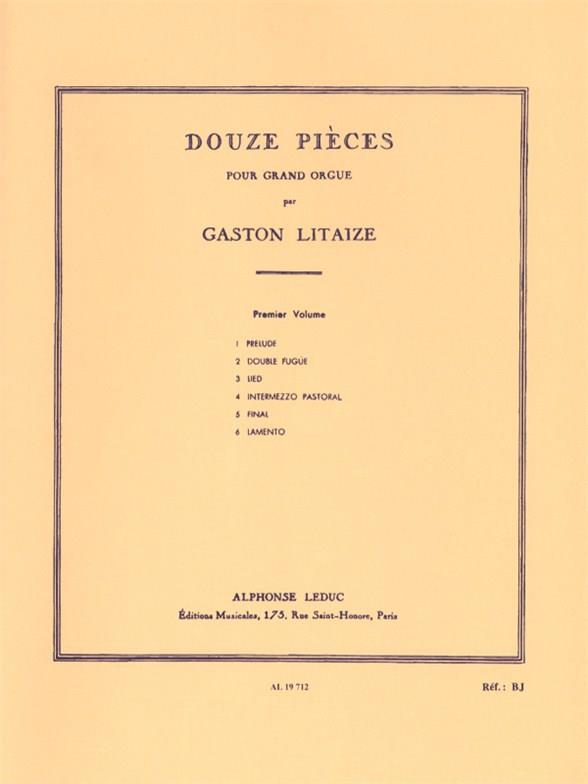 12 Pieces Vol.1Pieces 1 A 6 Orgue